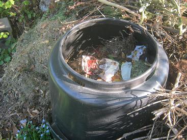 Many composters are made out of plastic.