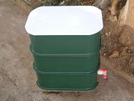A worm compost bin.