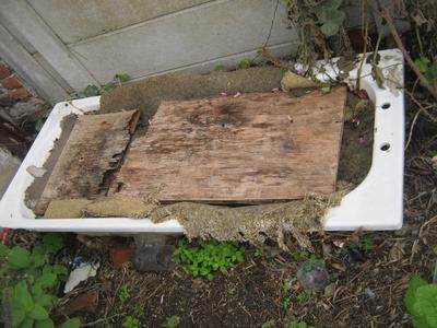 An old bathtub can work very well as a worm farm